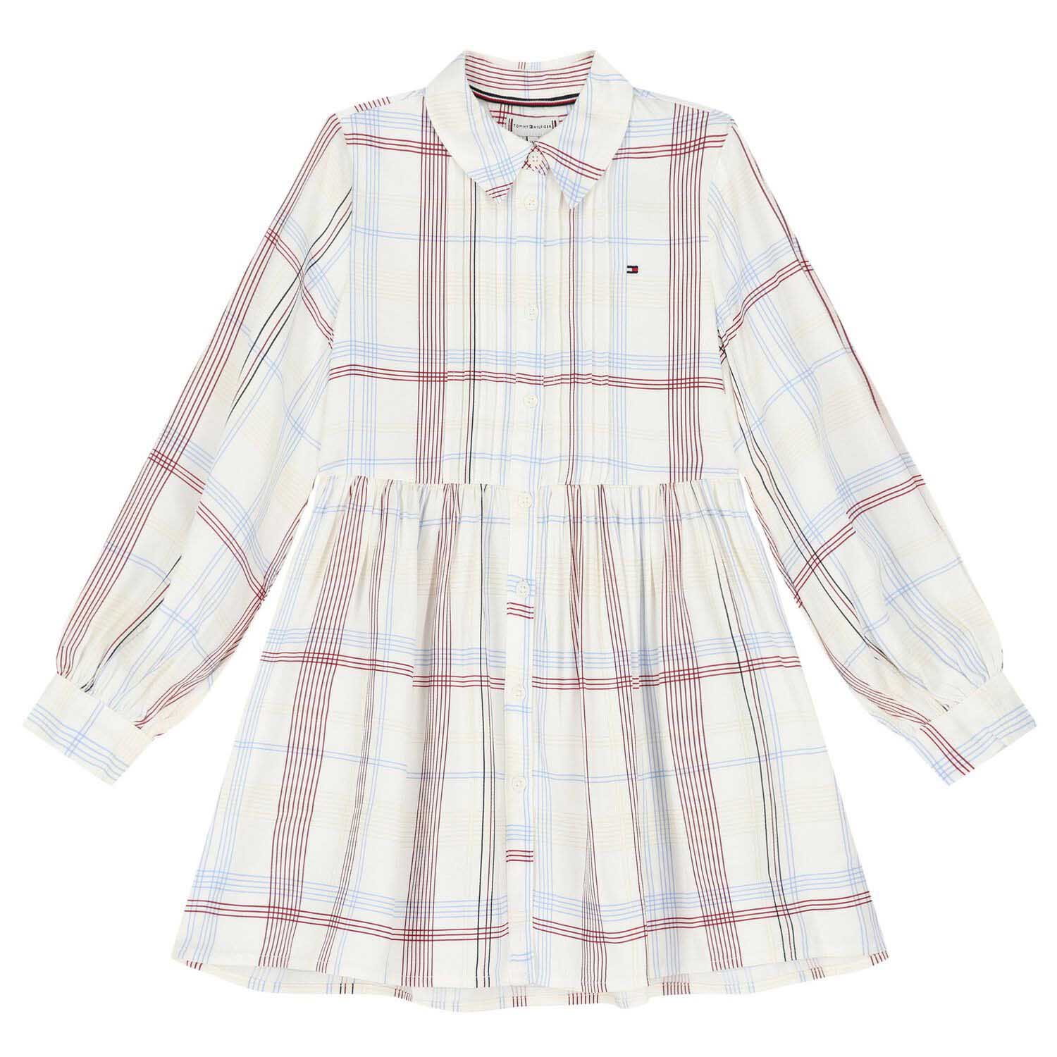 Tommy Hilfiger Check Shirt Dress LS 8-10Y